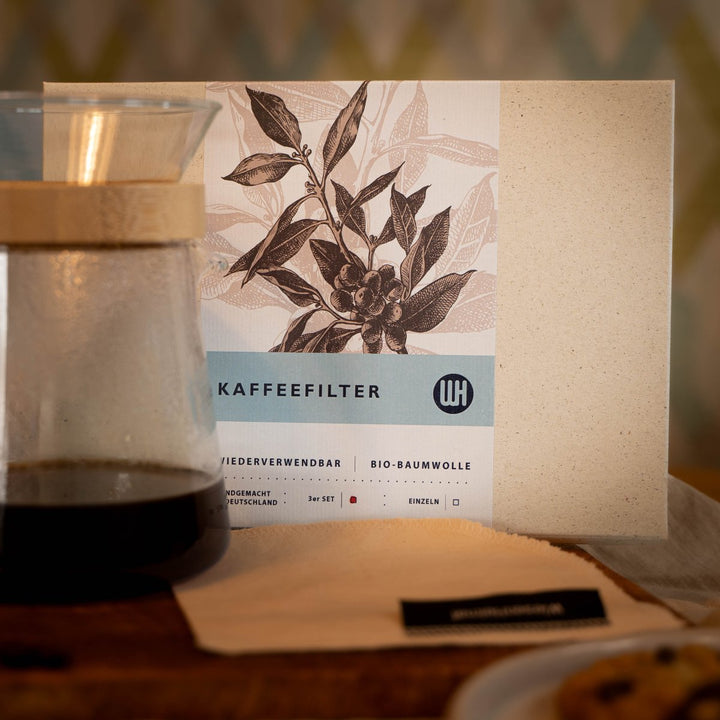 Wiederverwendbare Kaffeefilter aus Bio-Baumwolle | 3 Stück - coffeetribe.de